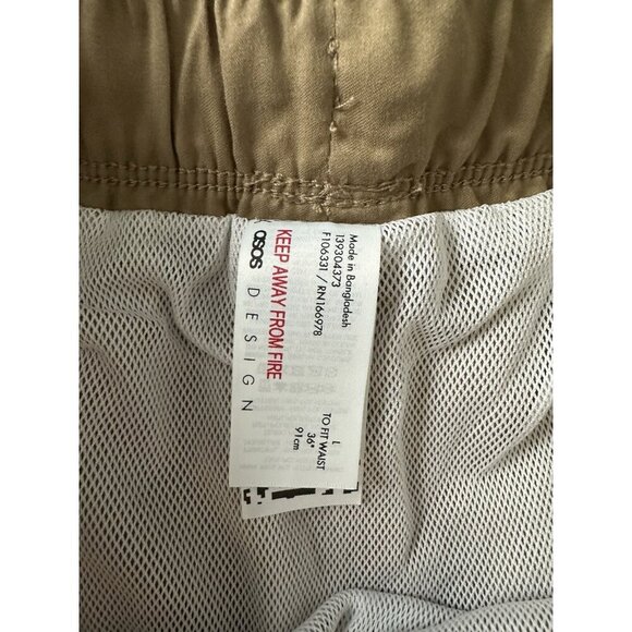 ASOS DESIGN swim shorts in super short length in stone Size L NWOT - Picture 8 of 13